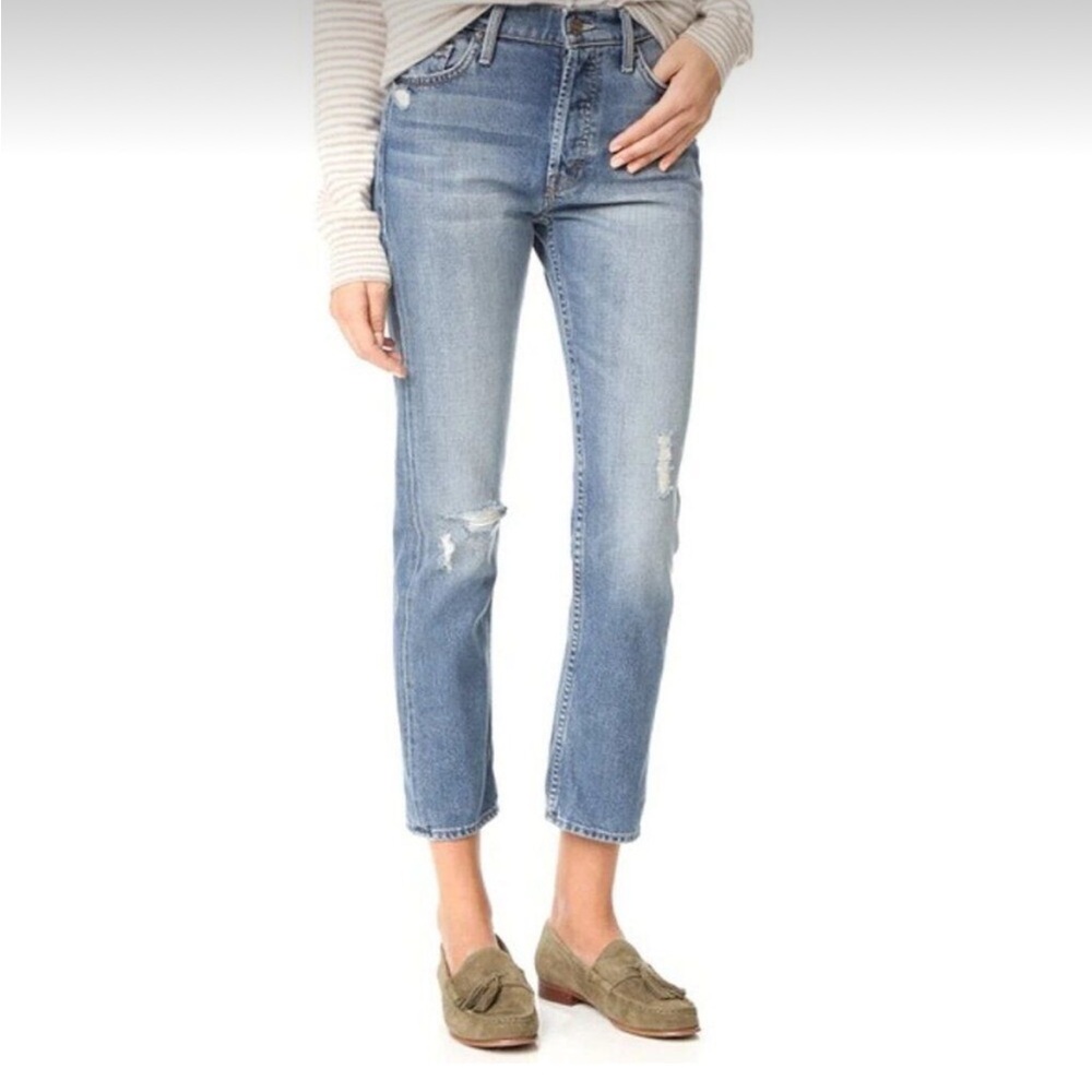 MOTHER high rise, straight leg Denim Blue Jeans
